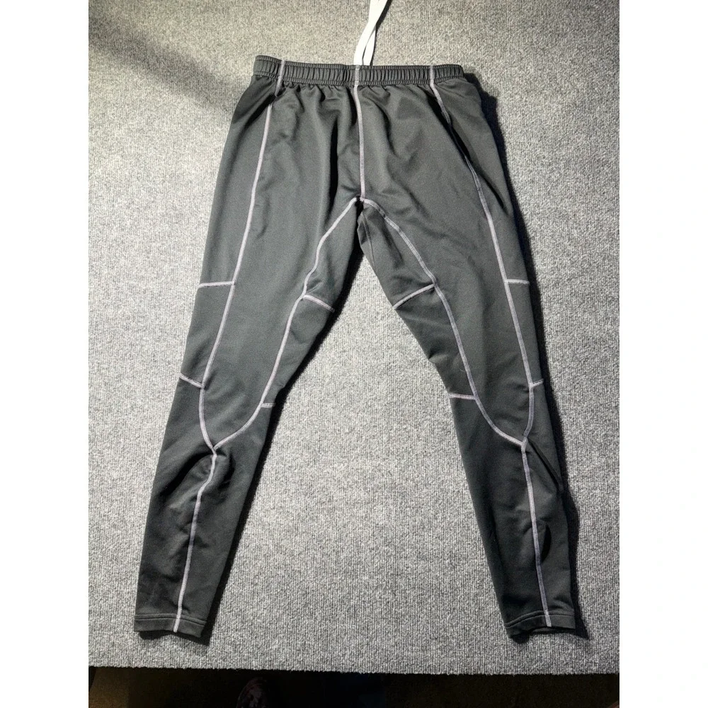 Under Armour Mens Jogger Pants Black Gray Contrast Stitch Training Large LG